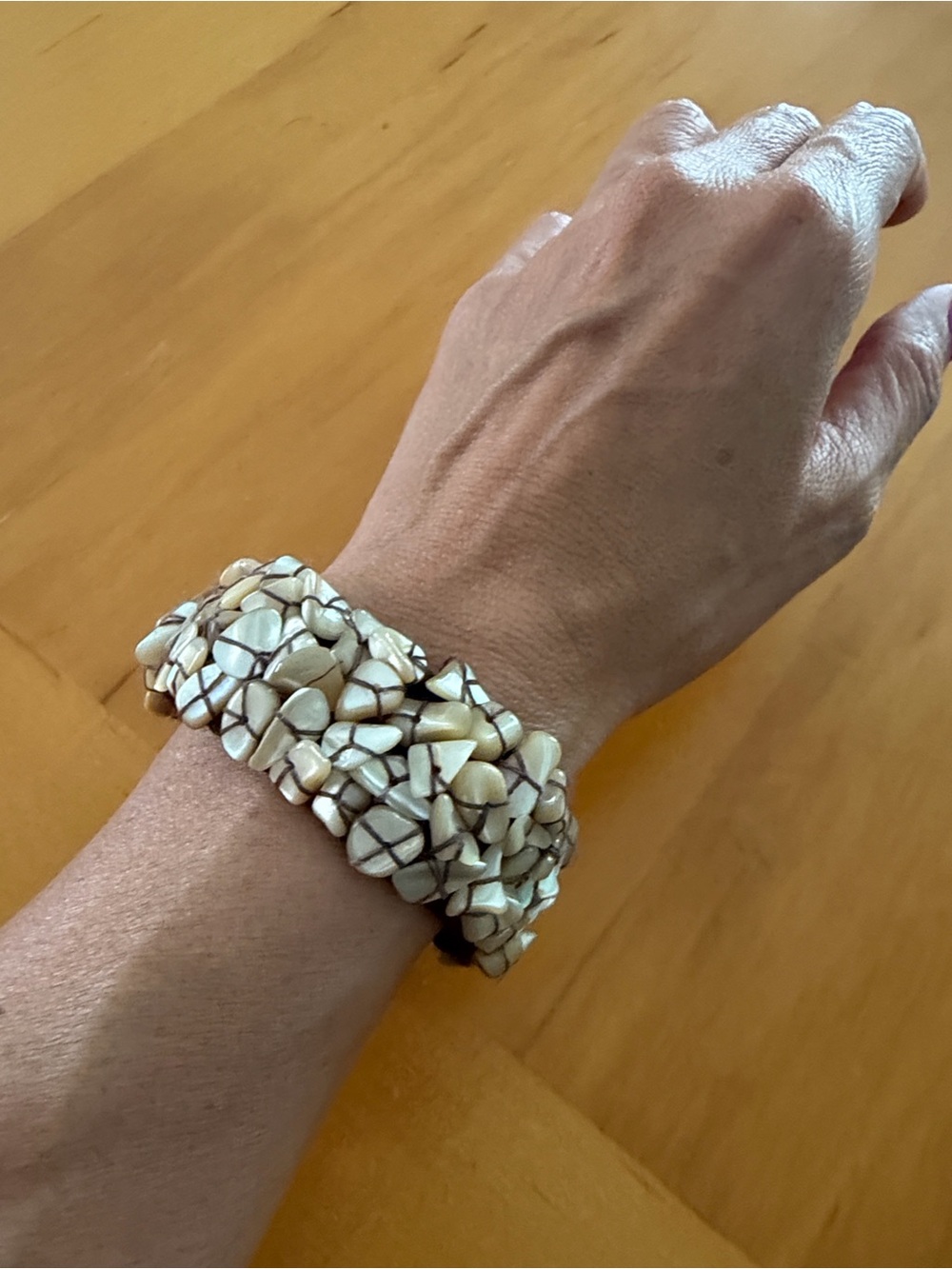 Handmade Threaded Small Shell Beads Adjustable Women’s Bracelet